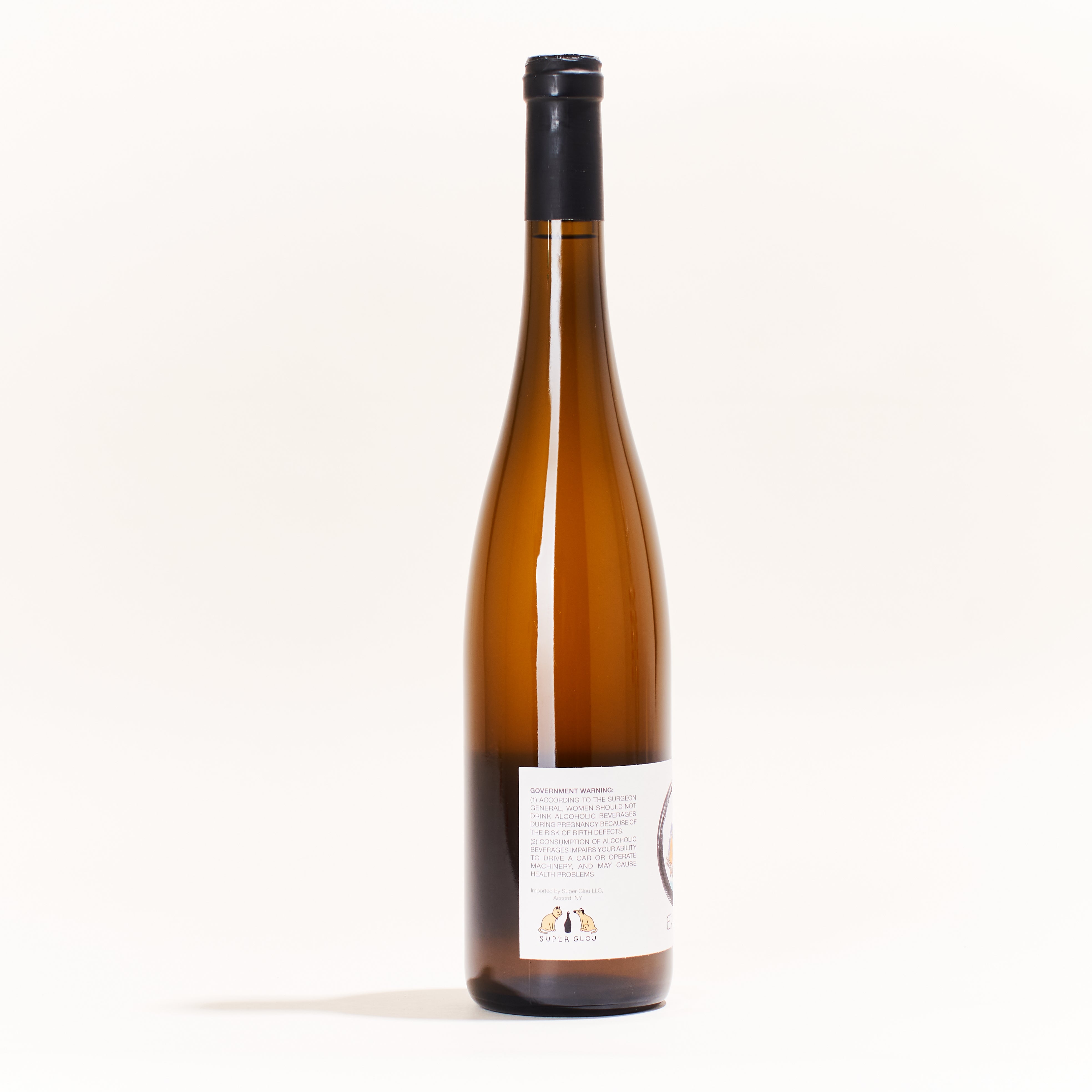 Lindenlaub En Équilibre Riesling natural white wine Alsace France side label