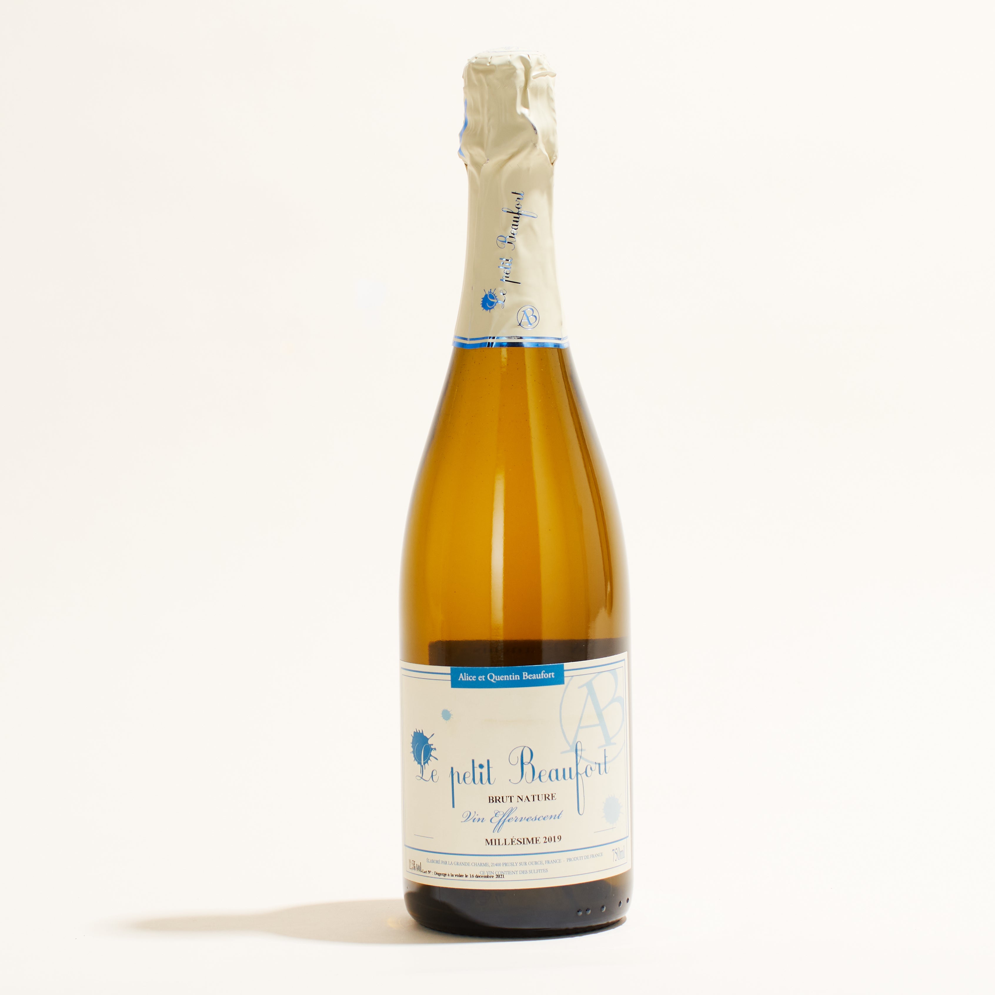 Le Petit Beaufort Millesime Alice Beaufort natural sparkling wine Burgundy France front