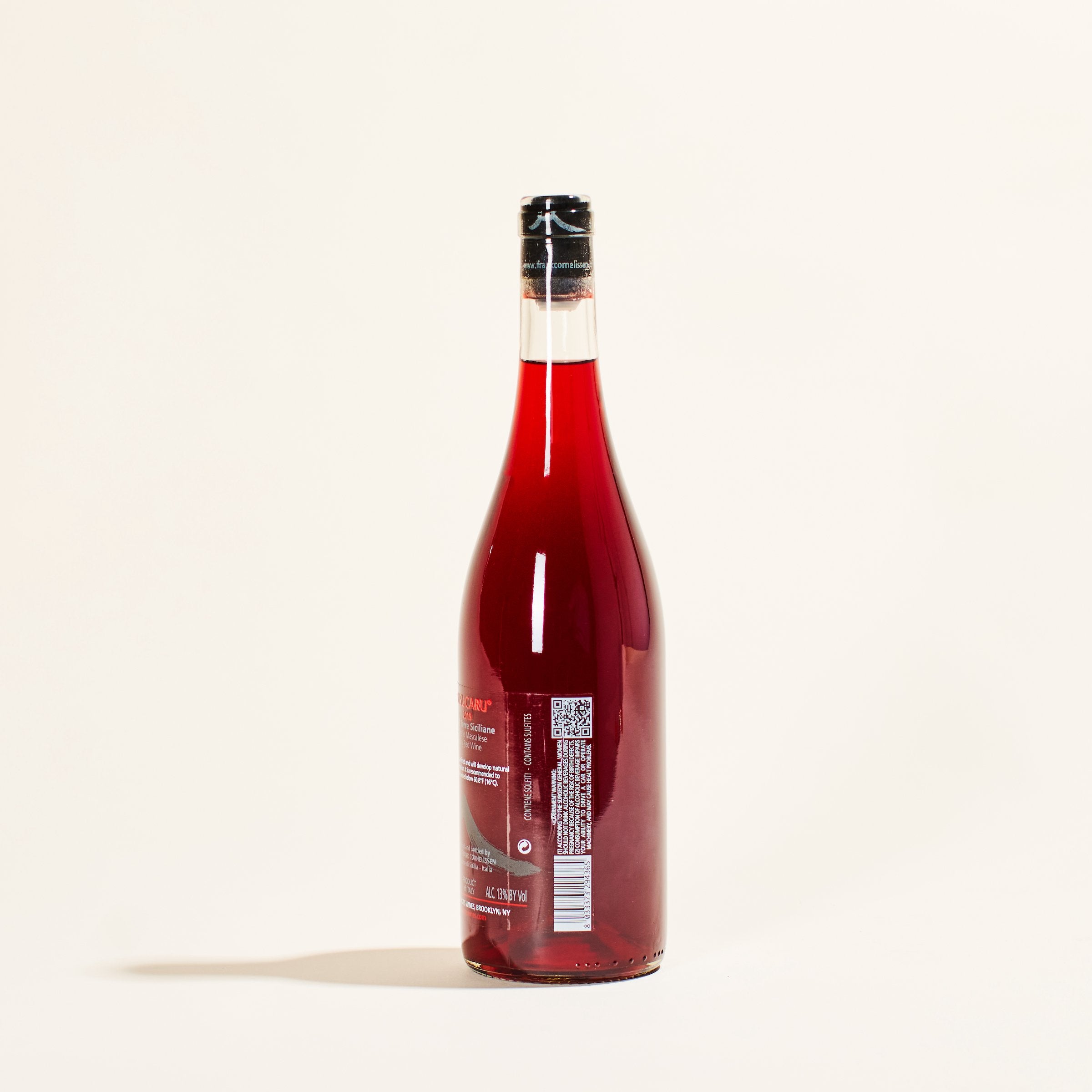 natural red wine susucaru rosso frank cornelissen sicily italy bottle label