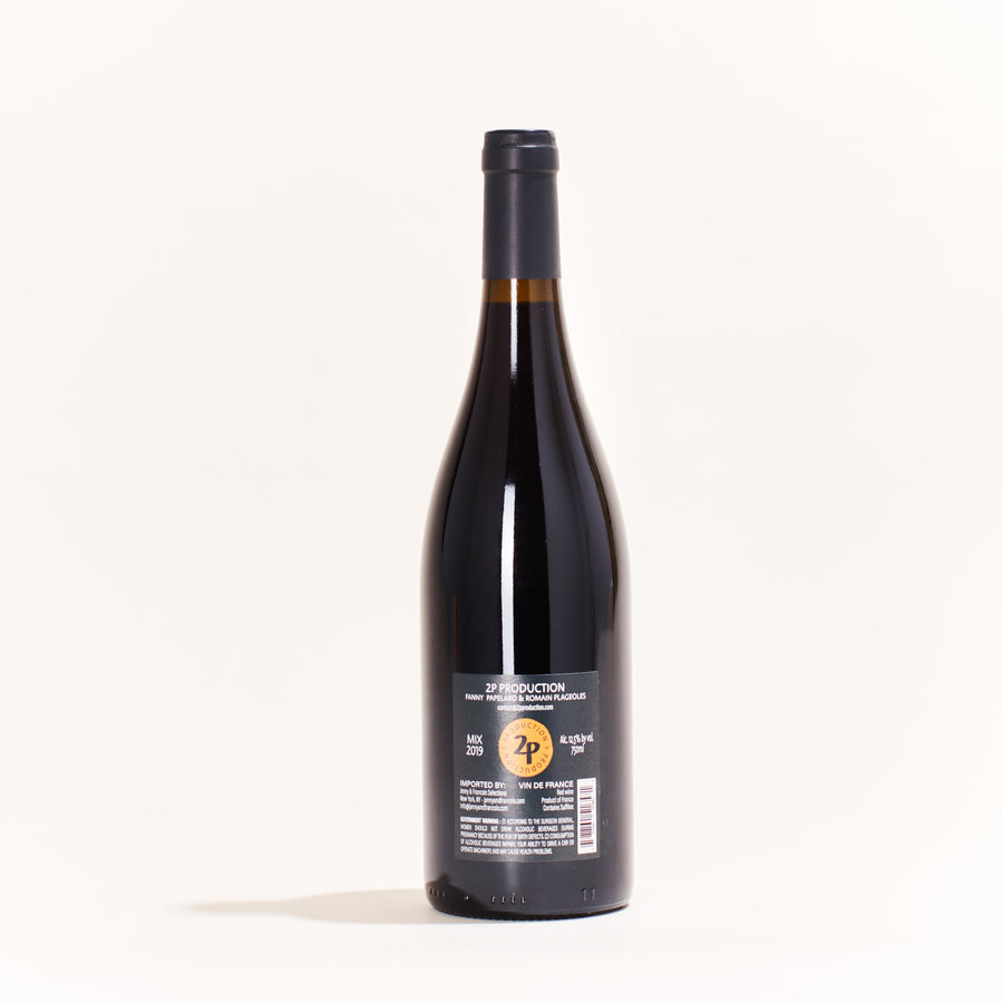2P Production Mix Merlot, Loin de l'Oeil  natural red wine Gaillac France back label