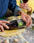 Dinner Party Pack Graza Olive Oil Using Bottle As Pasta Dough Rolling Pin