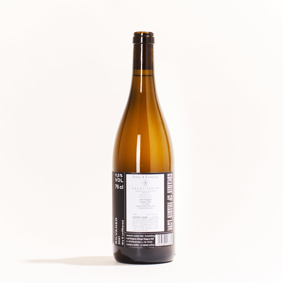 Andi Weigand Silvaner Silvaner natural white wine Franken Germany back label