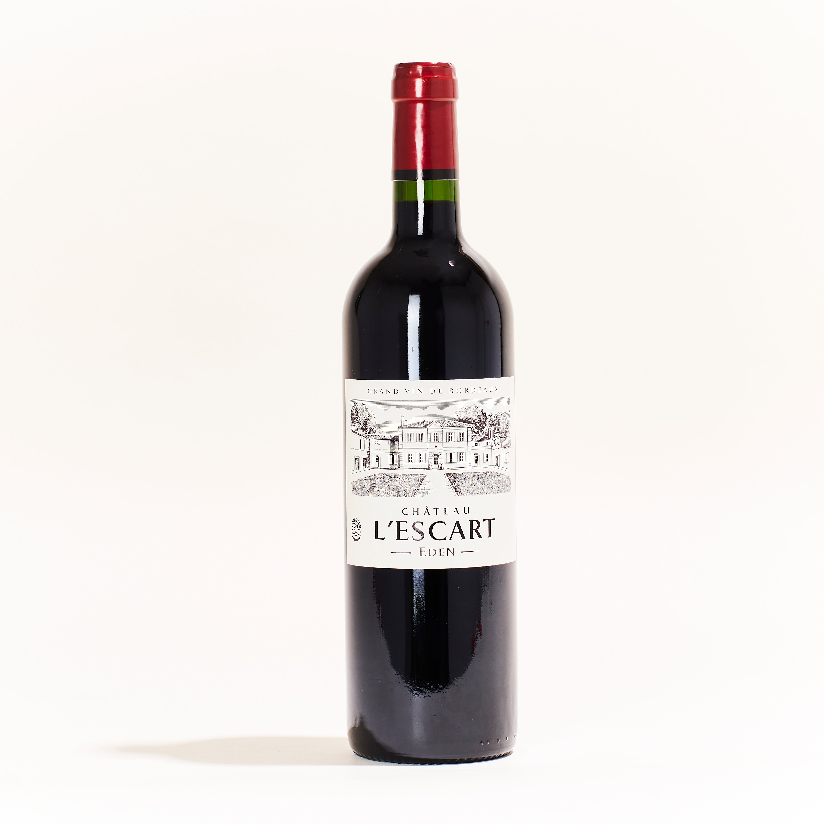 Chateau L&#39;Escart                                                            Supérieur Eden merlot, cabernet sauvignon natural red wine Bordeaux France