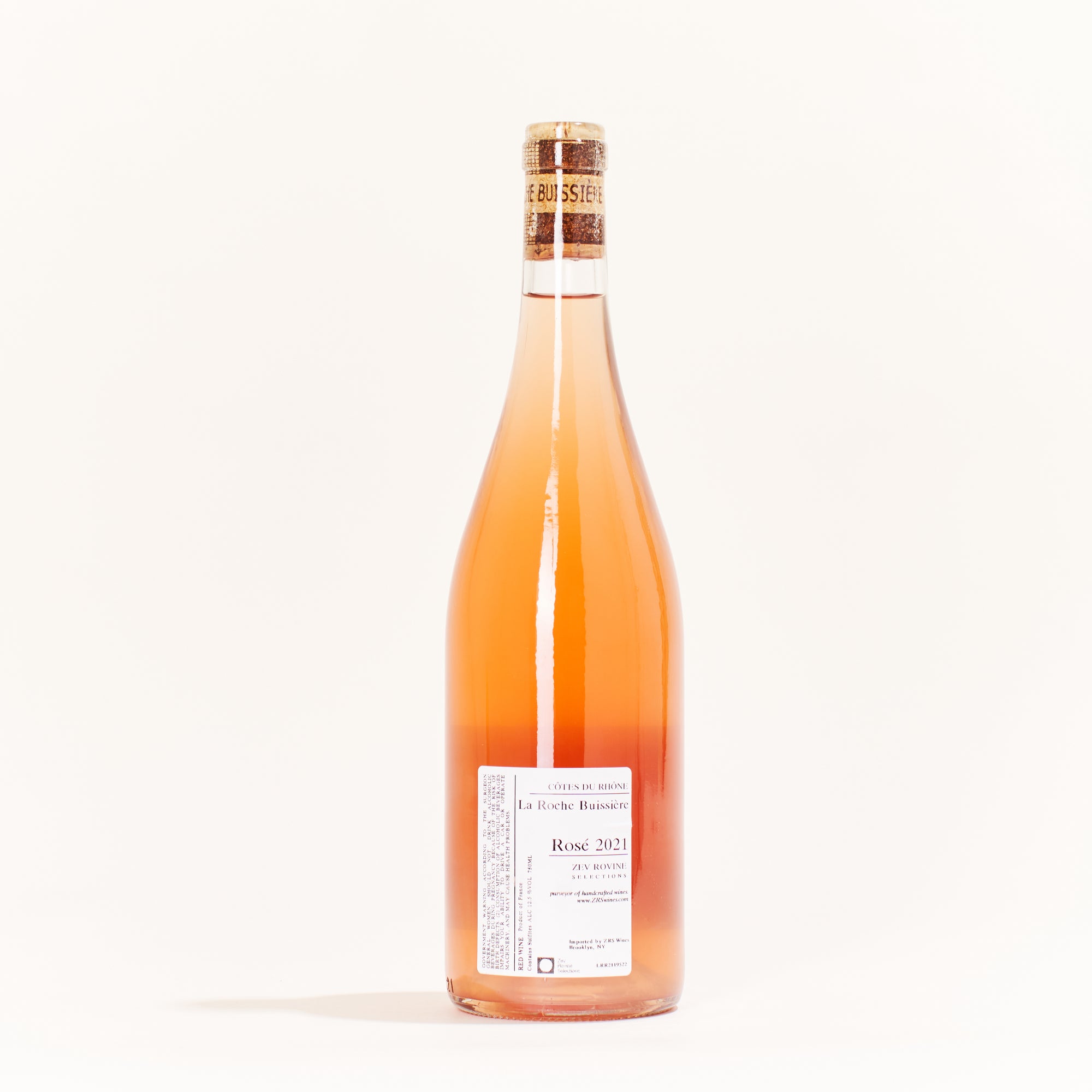 Domaine de la Roche Buissière Cotes du Rhône Rose back label