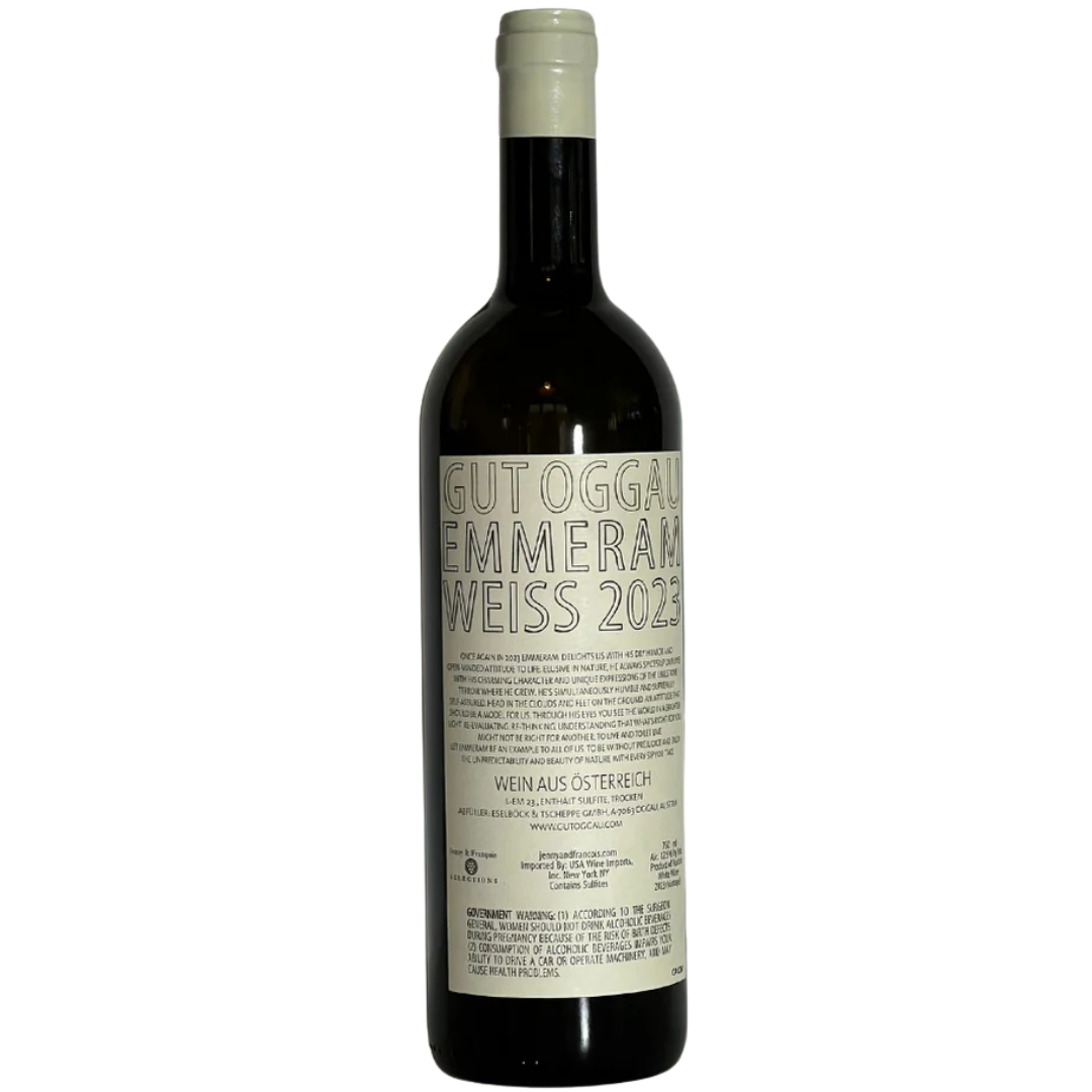 Emmeram Gut Oggau Natural White Wine Gewürztraminer Burgenland Austria Back