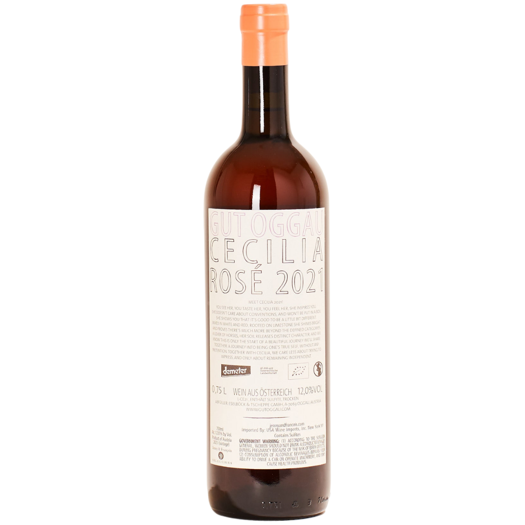 Gut Oggau Cecilia Gemischter Satz/Field Blend natural Rosé wine Burgenland, Austria back