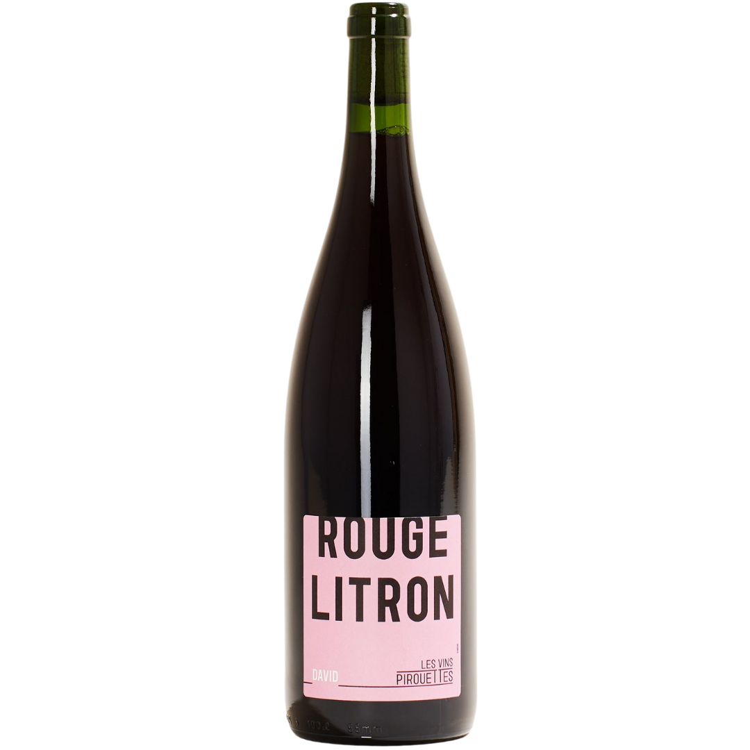 Litron de Rouge Les Vins Pirouettes natural red wine Alsace France front