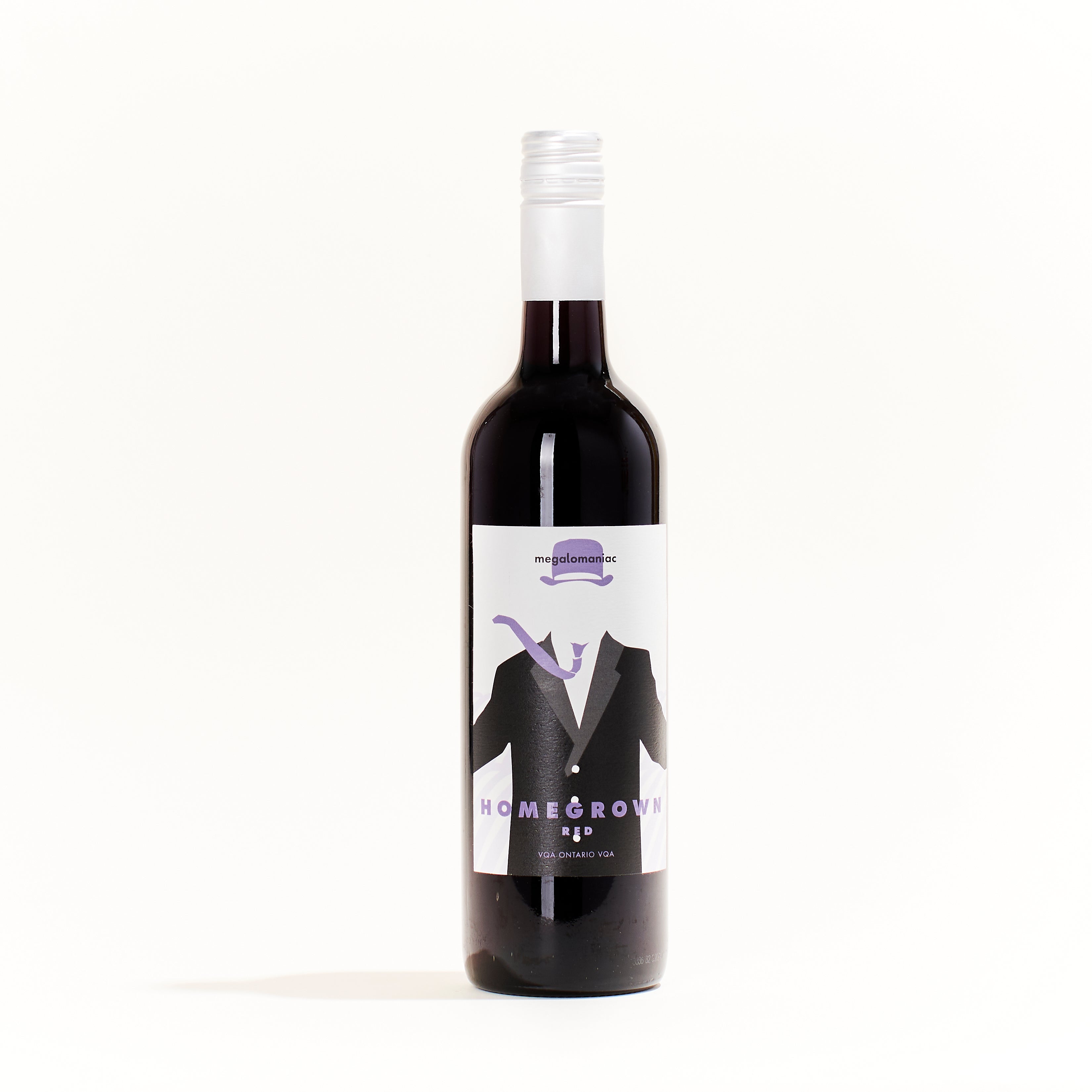 Homegrown Red Blend, by Megalomaniac, is a natural Red from Ontario, Canada. Made from Cabernet Sauvignon, Merlot, Cabernet Franc, Malbec, Petit Verdot grapes