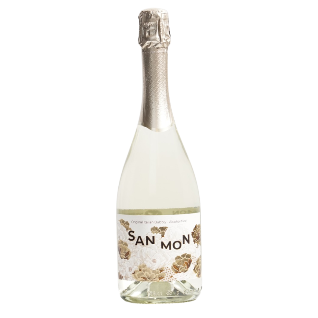 Non-Alc Prosecco San Mon Sparkling natural wine Glera Grape Must Veneto Italy front