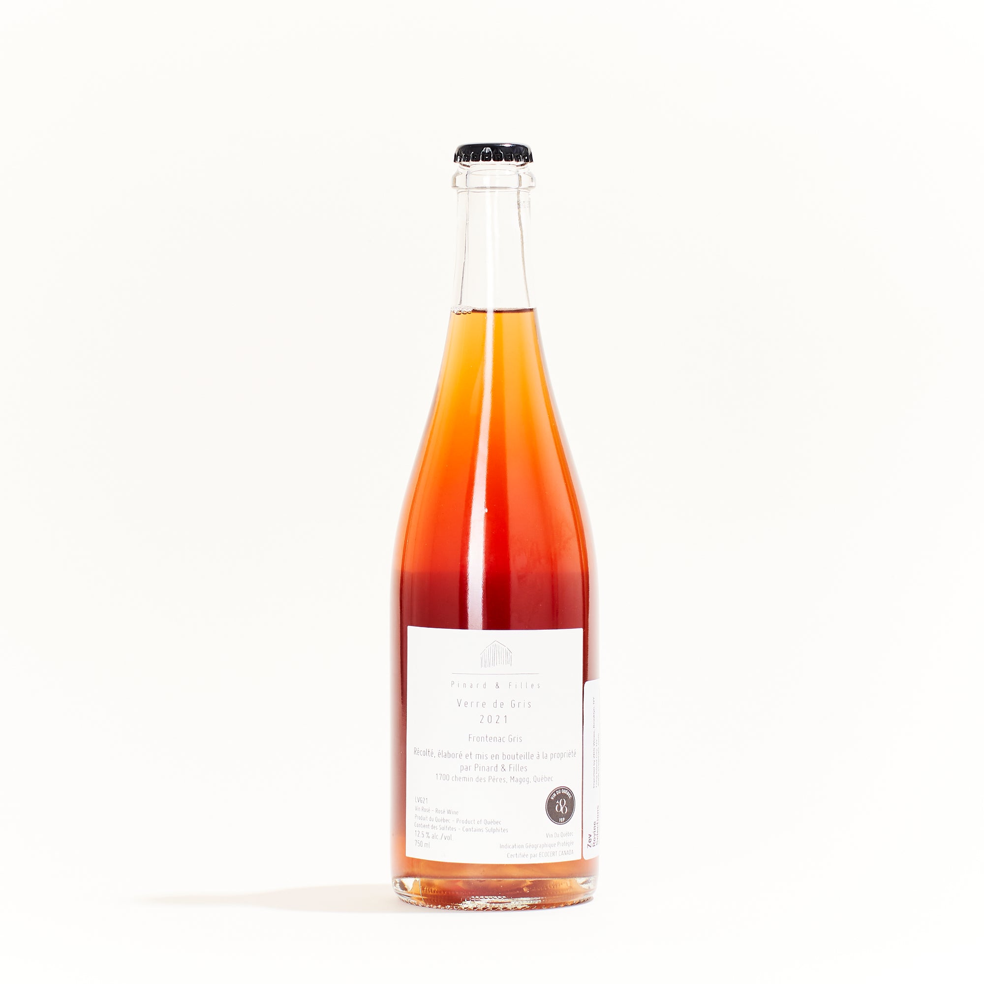 Pinard et Fils Verre de Gris Natural Sparkling rosé Wine Quebec Canada