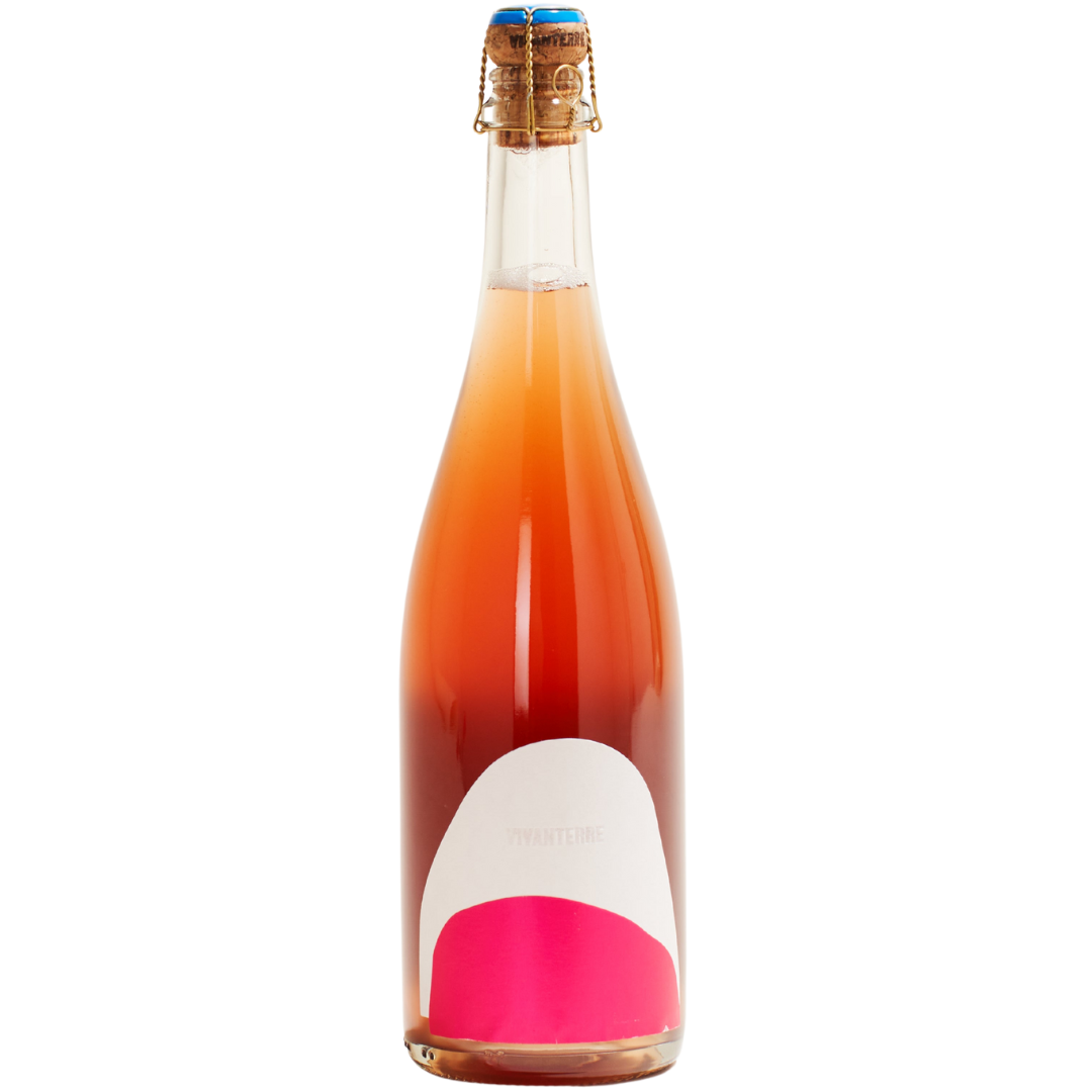 Pink Pet-Nat Vivanterre natural rose sparkling wine Auvergne France front