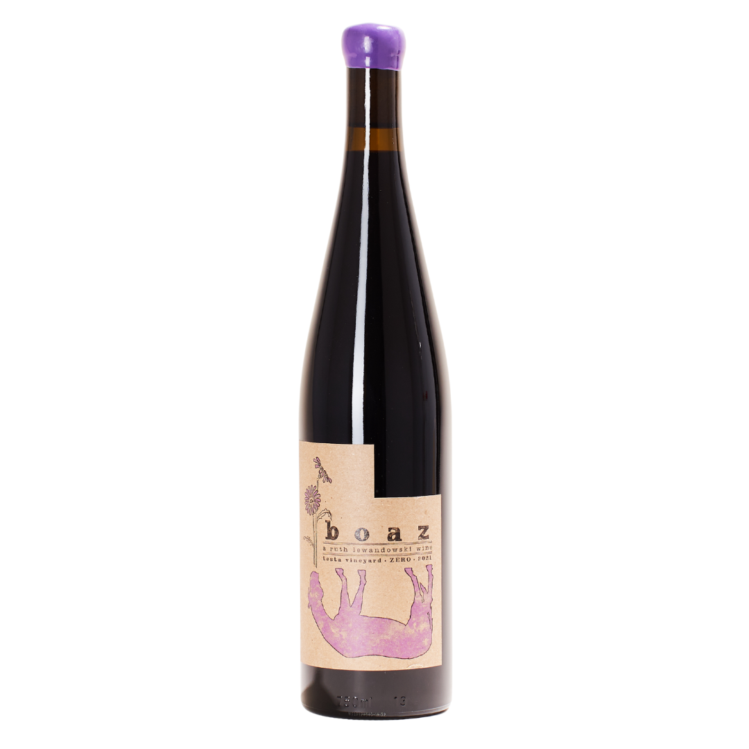 Ruth Lewandowski Boaz Red Cabernet Sauvignon, Grenache, Carignan. natural red wine California United States front label