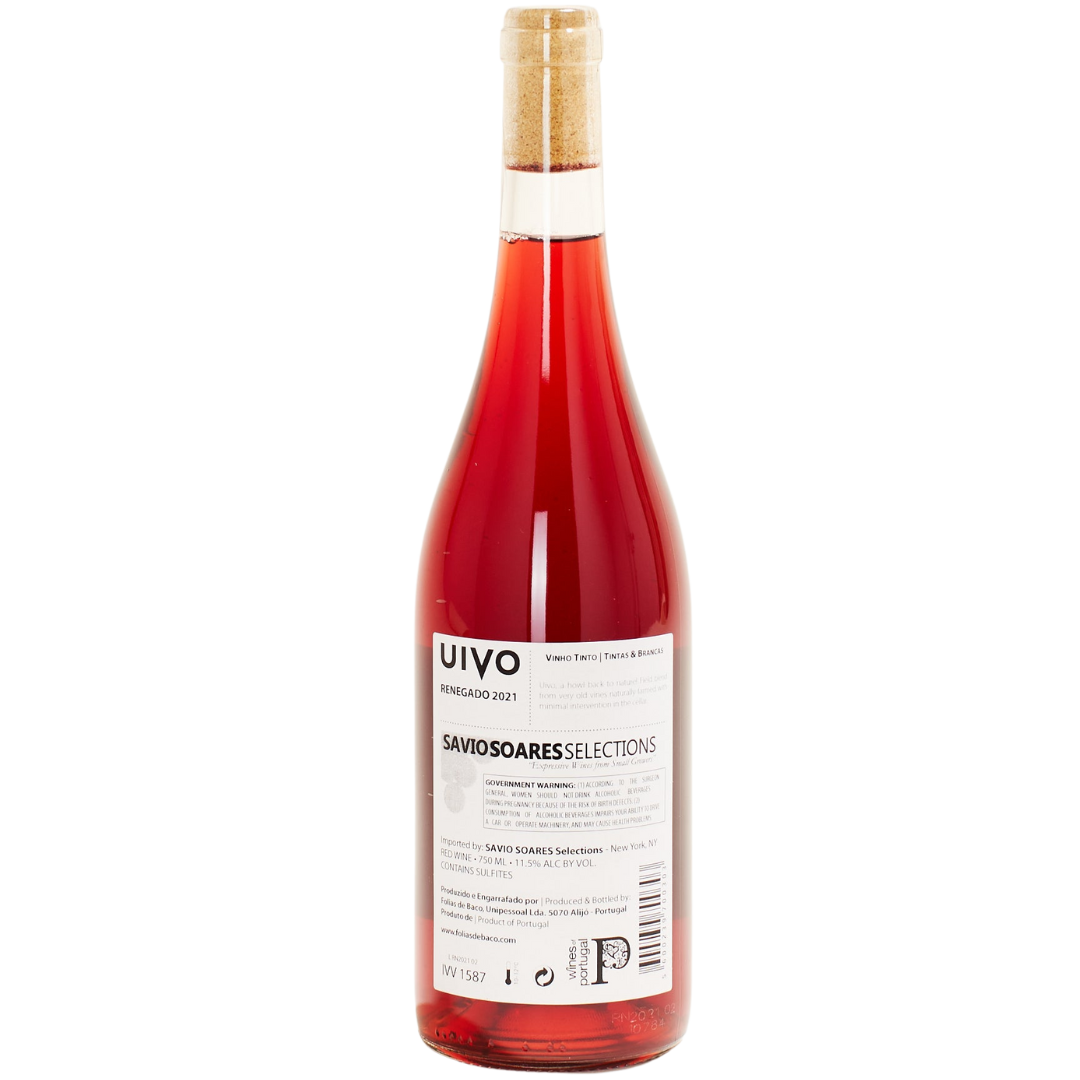 UIVO Renegado Folias de Baco natural red wine Douro Portugal back