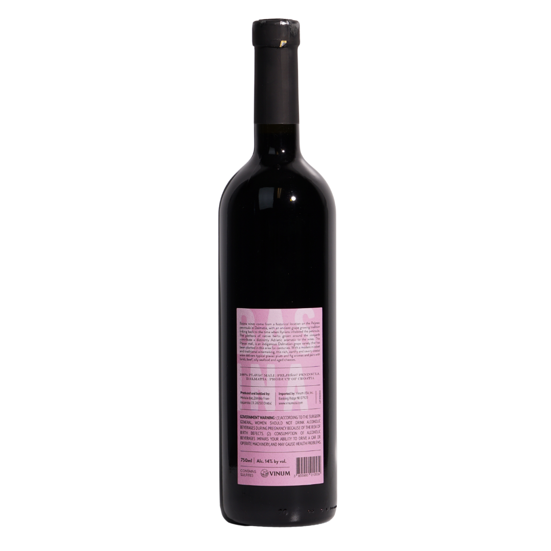 basina plavac 2022 bura mrgudic peljesac natural red croatia back