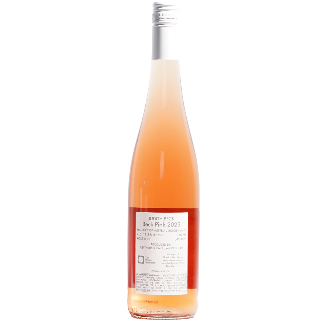 Beck Pink Judith Beck Natural Rose Wine Burgenland Austria Back