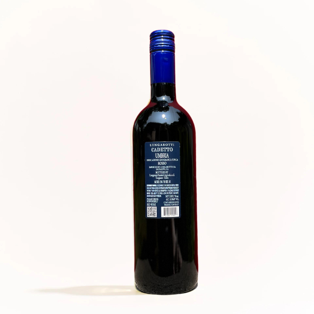 cadetto rosso lungarotti natural Red wine Central Italy Italy back