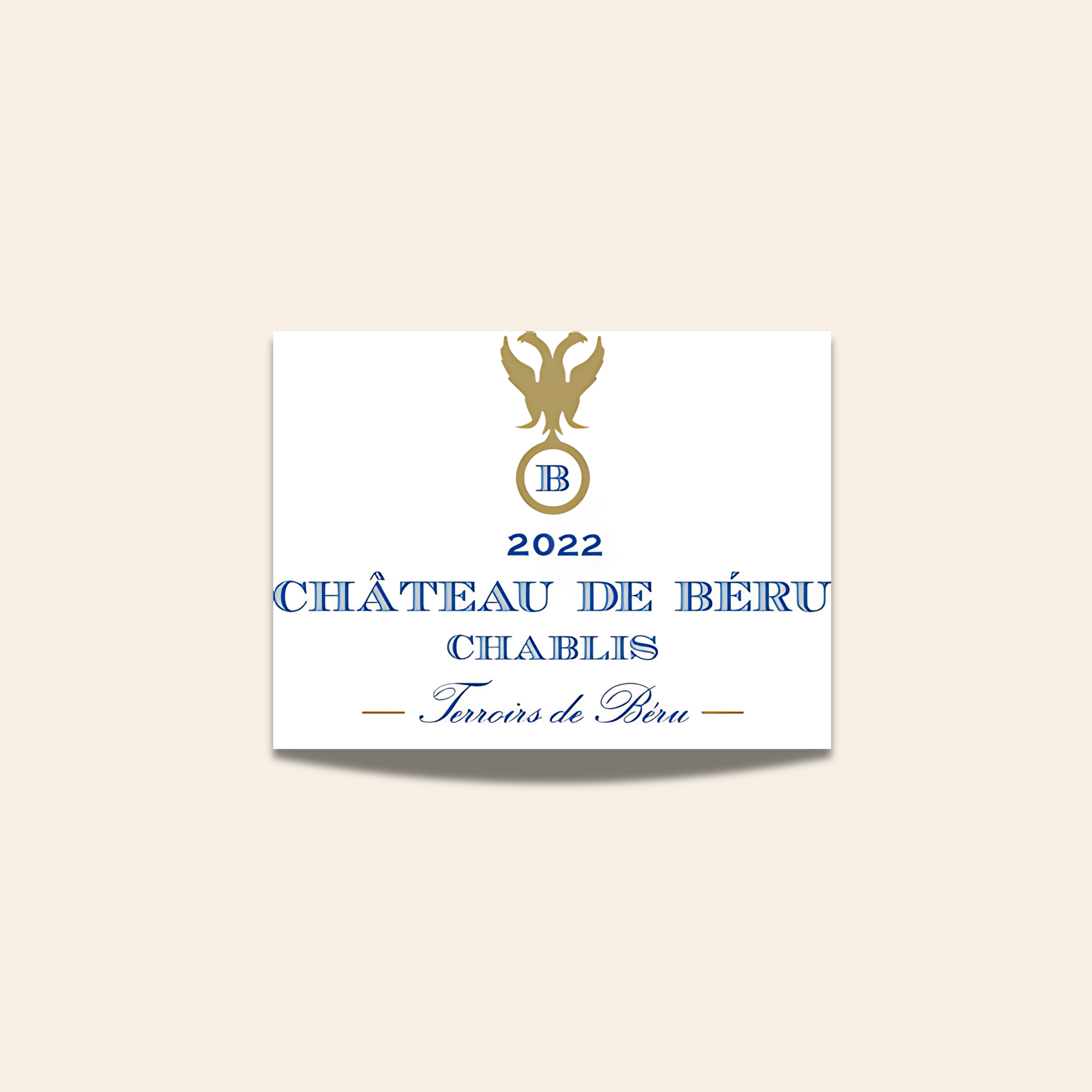 chablis “terroirs de beru” white chateau de beru natural White wine Burgundy France