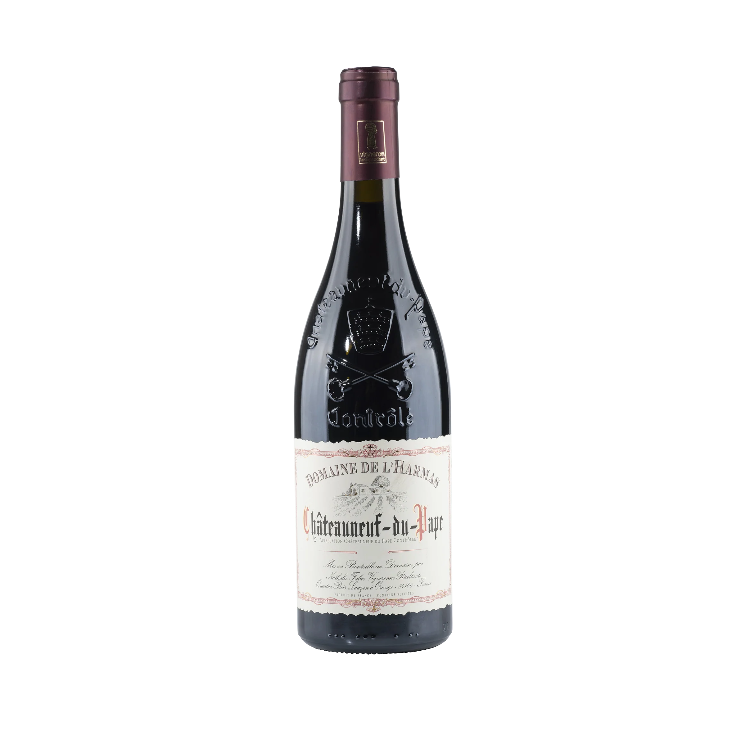 chateauneuf-du-pape-domaine-de-lharmas-natural-Red-wine-Rhône Valley-France