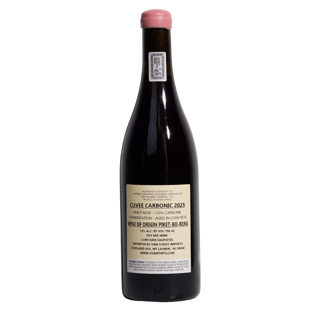 cuvee carbonic 2025 mother rock wines swartland natural red south africa back