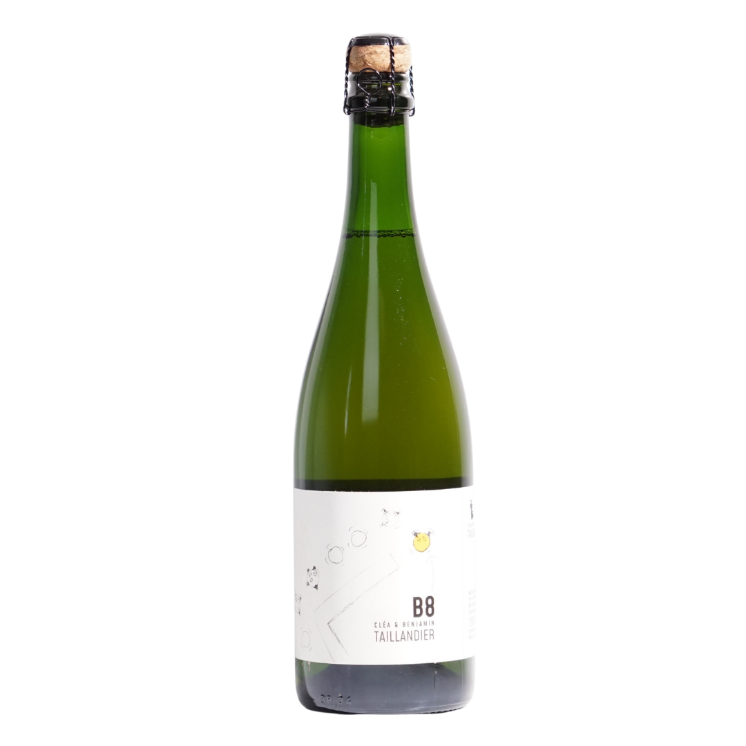 B8 VDF Mousseux by Domaine Benjamin Taillandier natural sparkling white wine from Minervois Languedoc France Muscat d’Alexandrie
