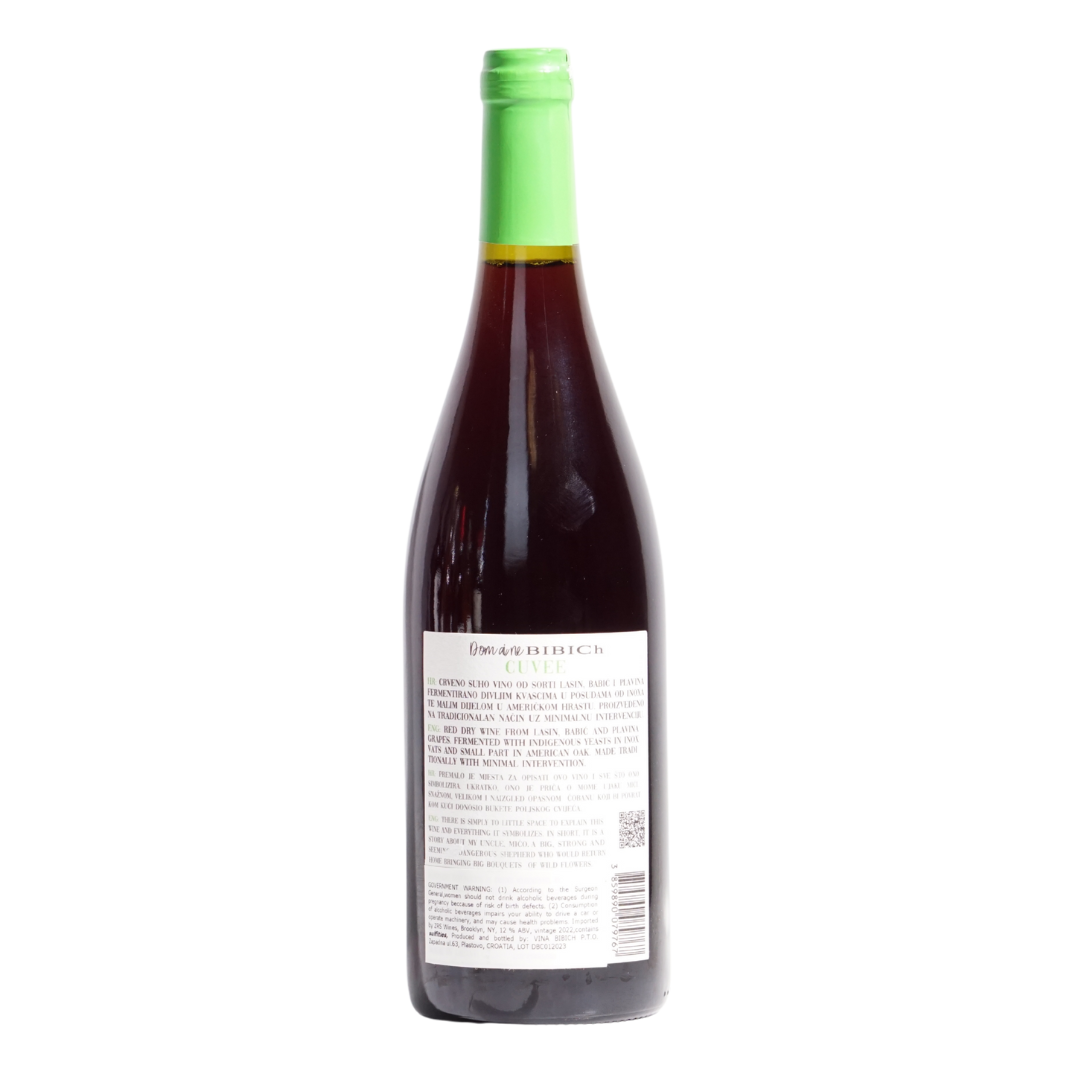 Cuvée Dalmatia by Domaine Bibich natural red wine from Dalmatia Skradin Croatia Plavina Lasin Babić
