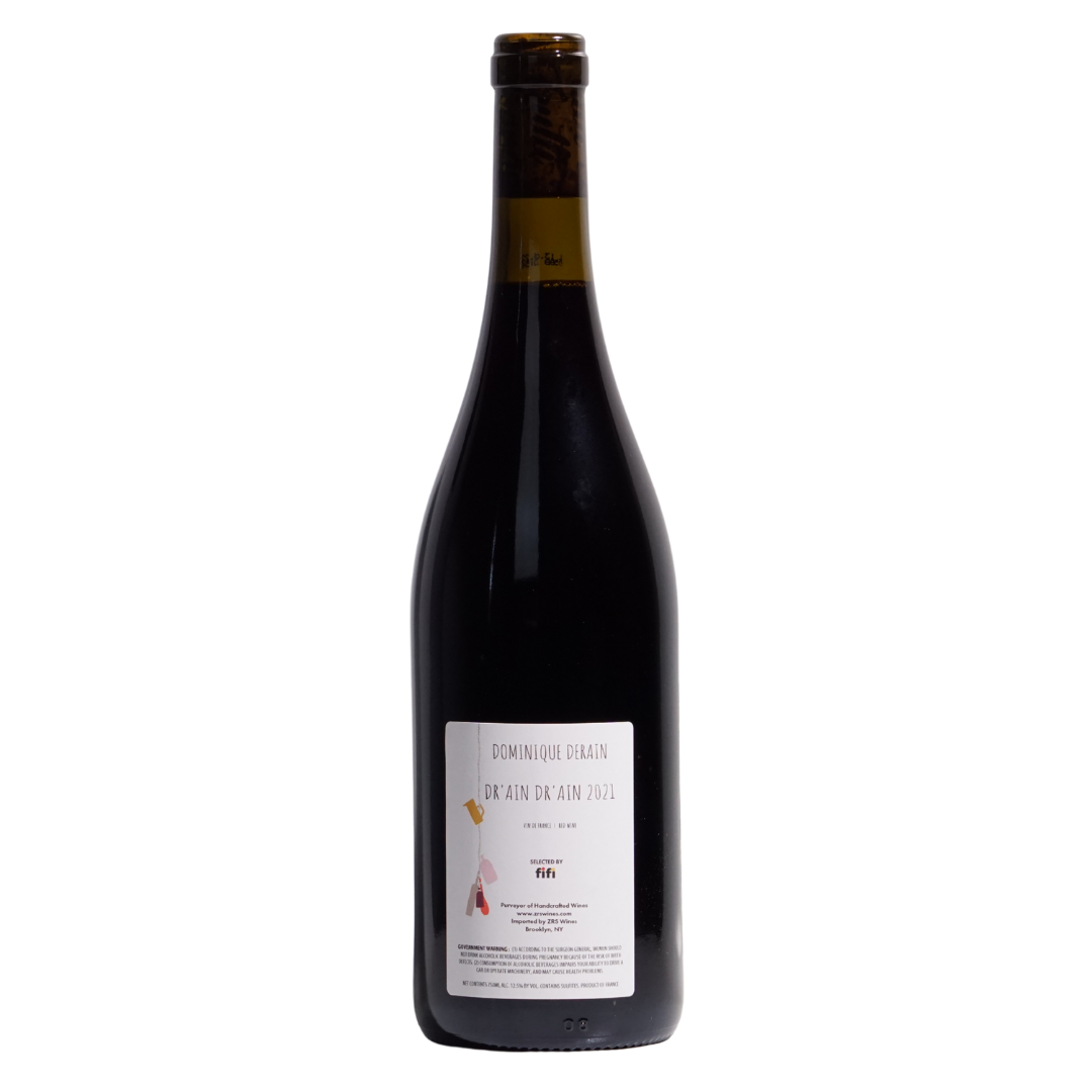 Dr’ain Dr’ain VDF Red Domaine Derain natural red wine Vin de France France back