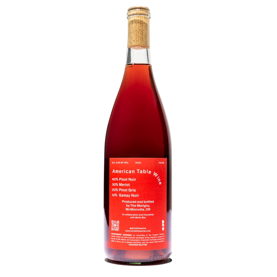 drink this wine an everyday anyway cuvee 2022 the marigny willamette oregon natural red usa back