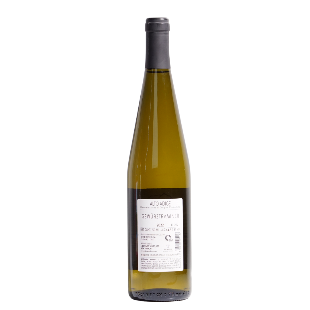 Gewürztraminer DOC by Erste & Neue natural white wine from Alto Adige Italy
