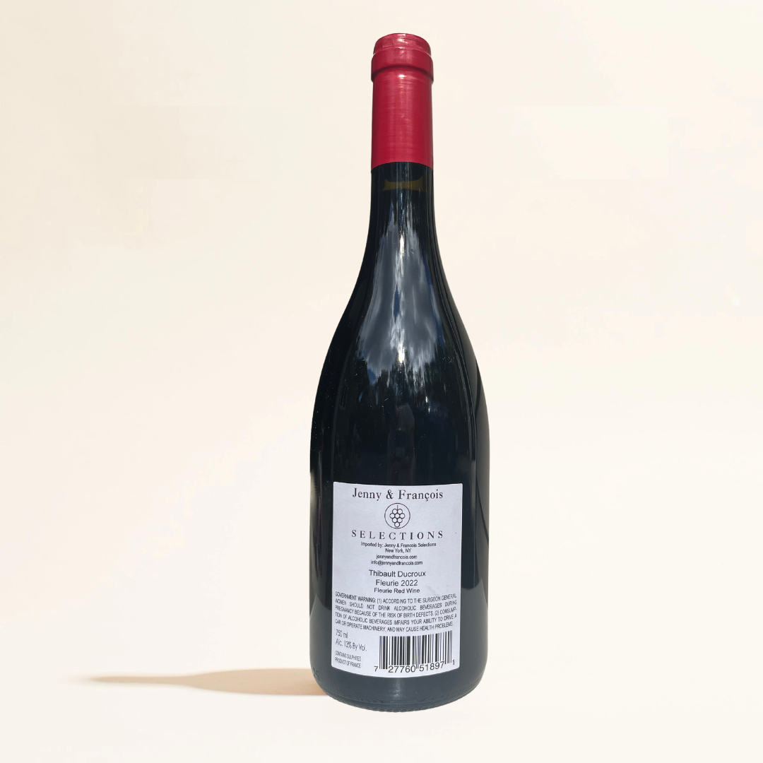 fleurie grille mid thibault ducroux-natural Red wine Beaujolais France back