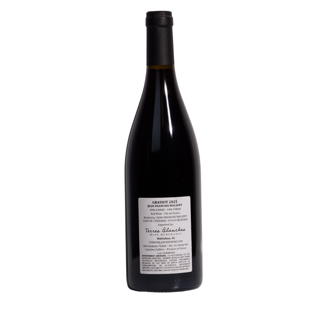 grassot vdf rouge syrah gamay jean francois malsert natural Red wine Northern Rhône France