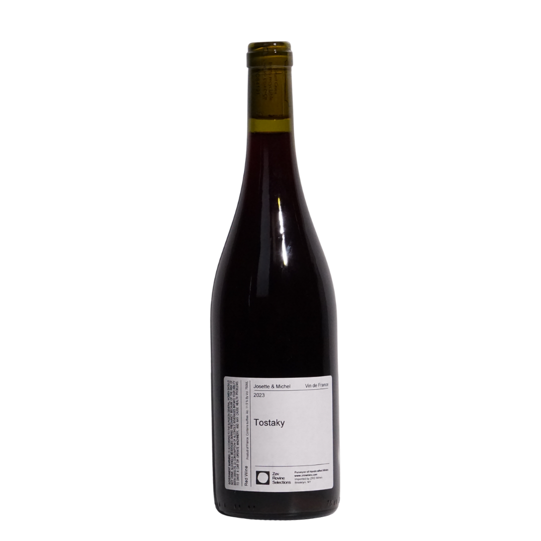 Tostaky VDF Red, a natural red wine from Roussillon, France made with Grenache and Syrah. Lightly structured with a rustic, easygoing style.