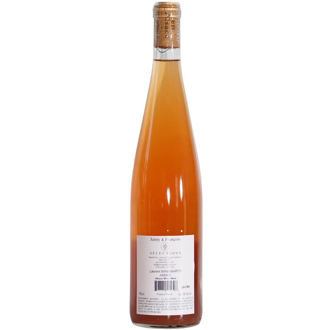 ambre laurent bannwarth natural Orange wine  Alsace France back