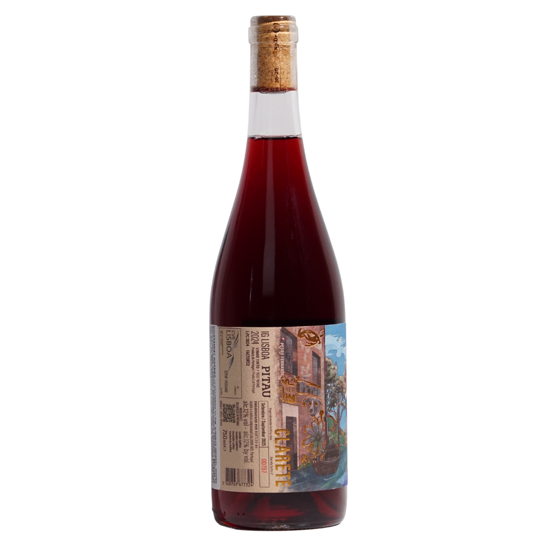 Lisboa Pitau Clarete Hugo Mendes natural red wine Lisboa Portugal back