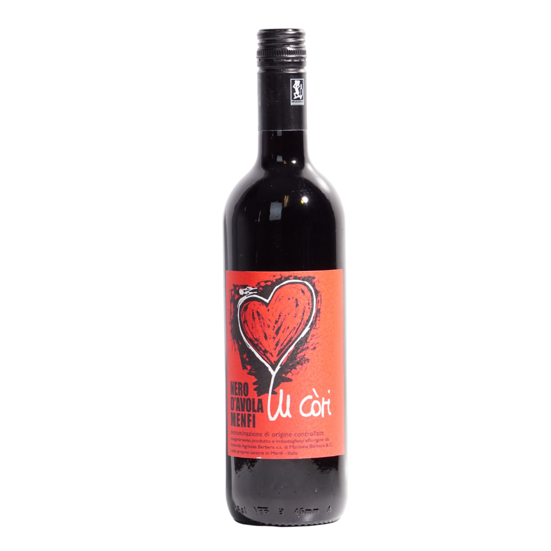 Nero d’Avola Lu Cori by Cantine Barbera natural red wine from Sicily Italy
