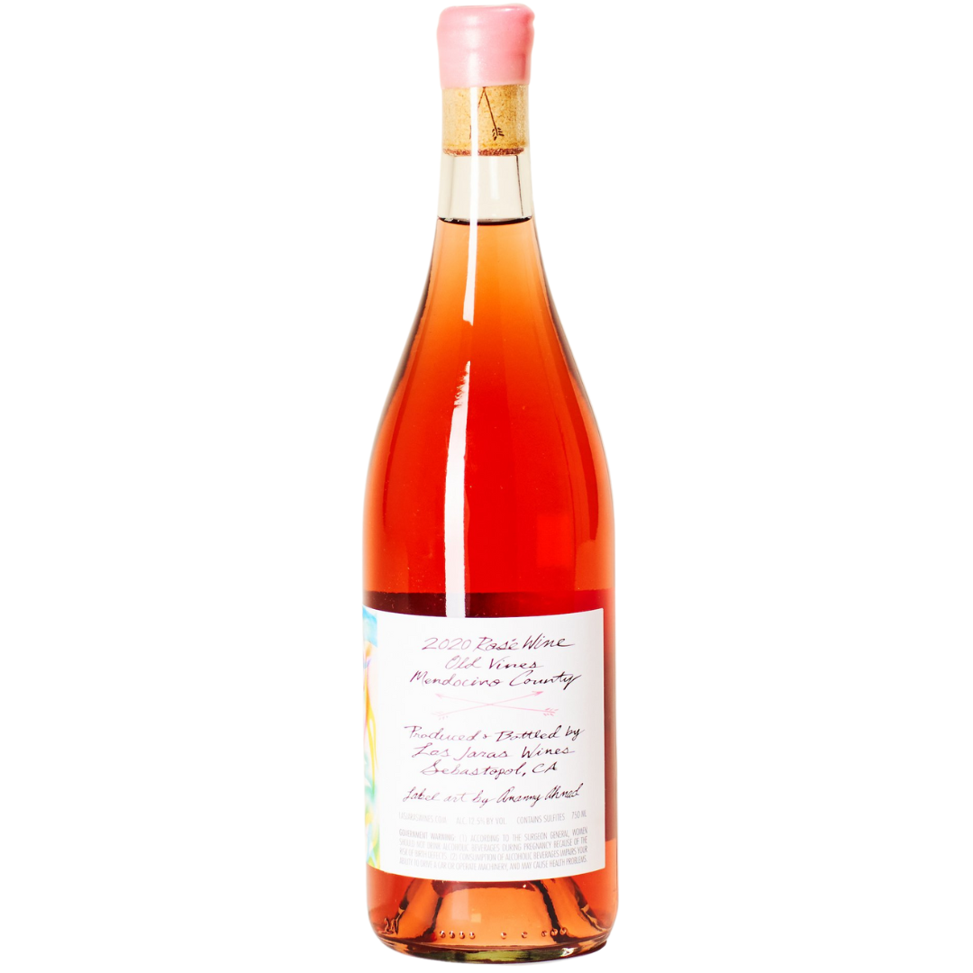 old vine rose las jaras california usa natural rose wine back