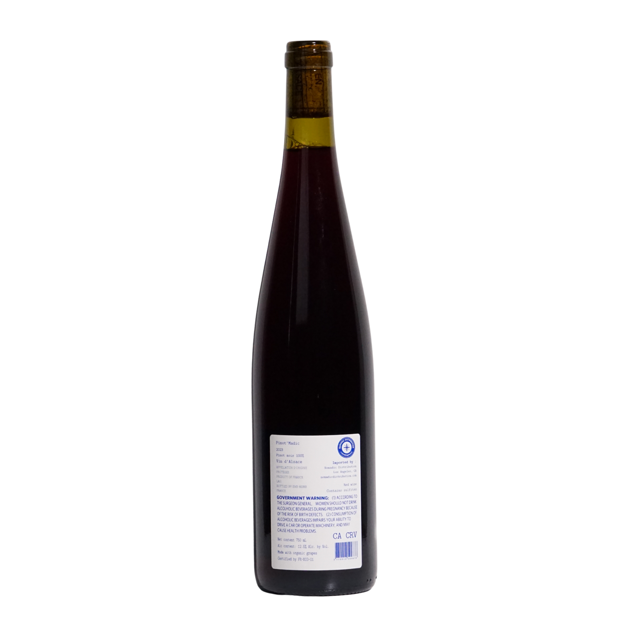PinotMadic by Pepin, a natural red wine from Vin de France, France made with Pinot Noir. Light and vibrant with a fresh, easy-drinking profile.