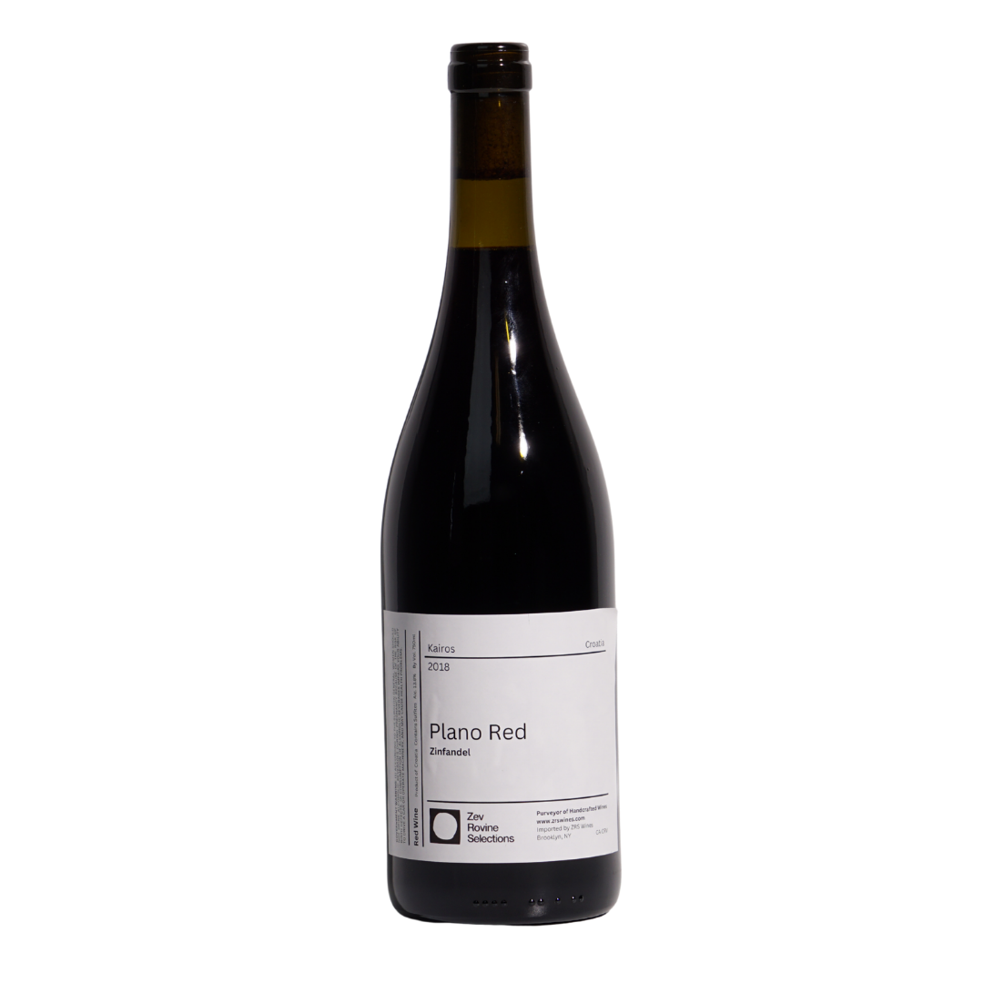 plano red kairos natural Red wine Dalmatia Croatia back
