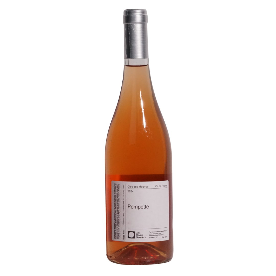 pompette vdf rose 2024 clos des mourres natural rose france back