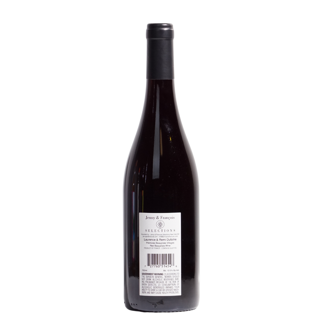 Prémices Beaujolais Villages by Laurence & Rémi Dufaitre natural red wine from Beaujolais France Gamay

