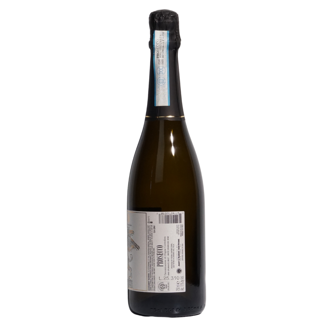 prosecco brut poderi del leone natural white italy back