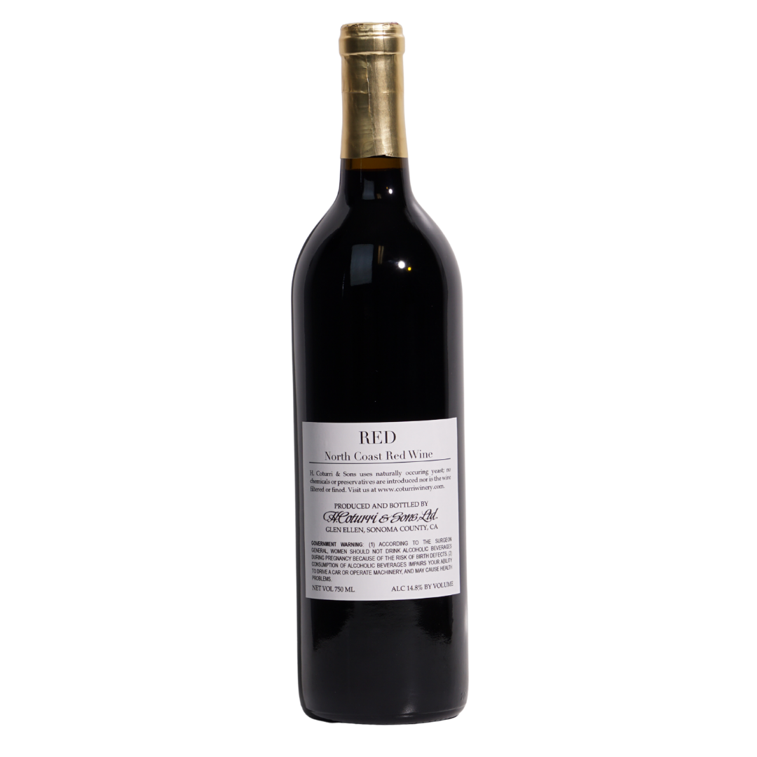 red nv h coturri and sons sonoma county natural red usa back
