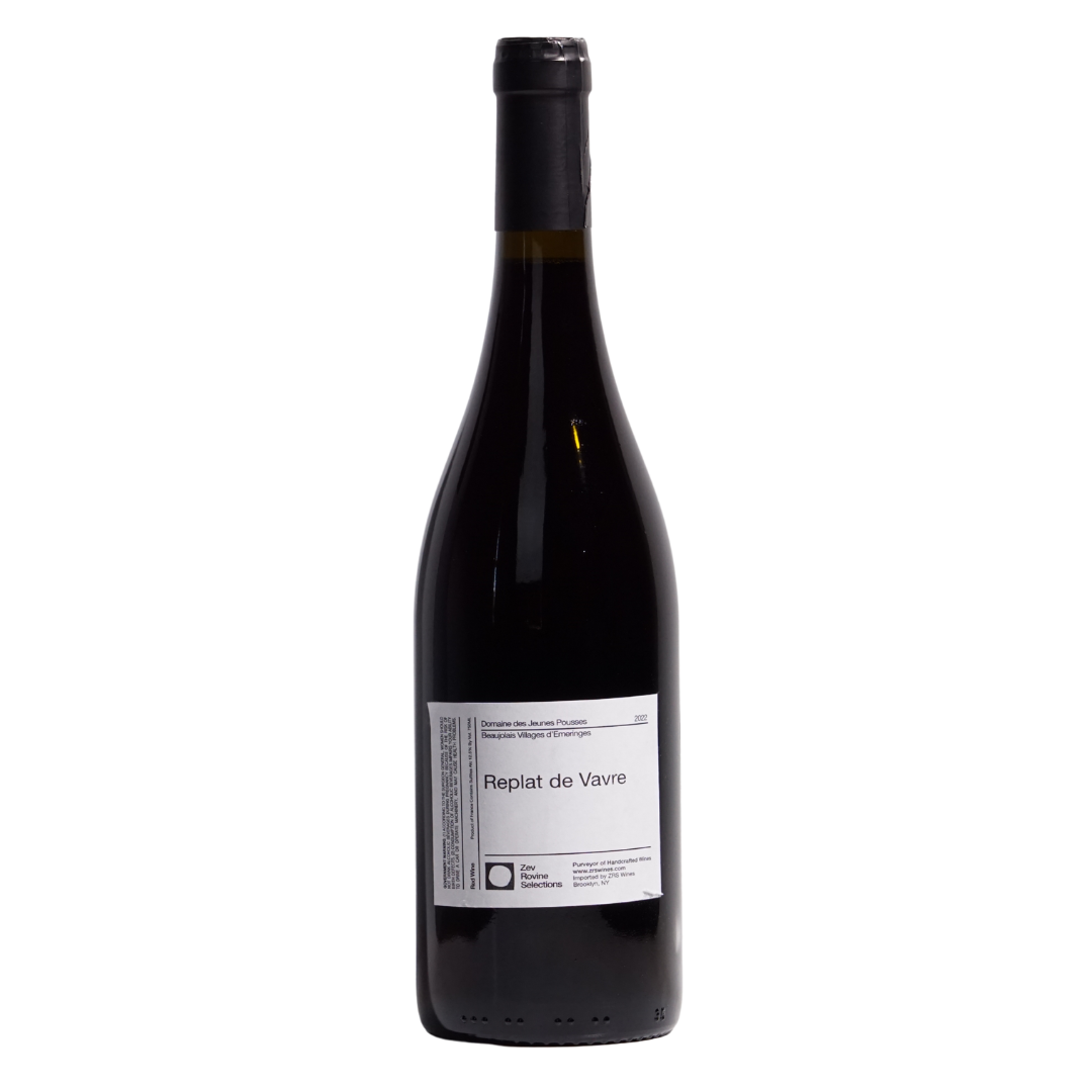 Replat de Vavre Beaujolais Villages Domaine des Jeunes Pousses natural red wine Beaujolais France back