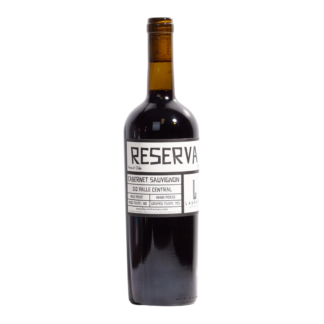 Reserva by Viña Laurent Cabernet Sauvignon natural red wine from Maipo Valley Chile
