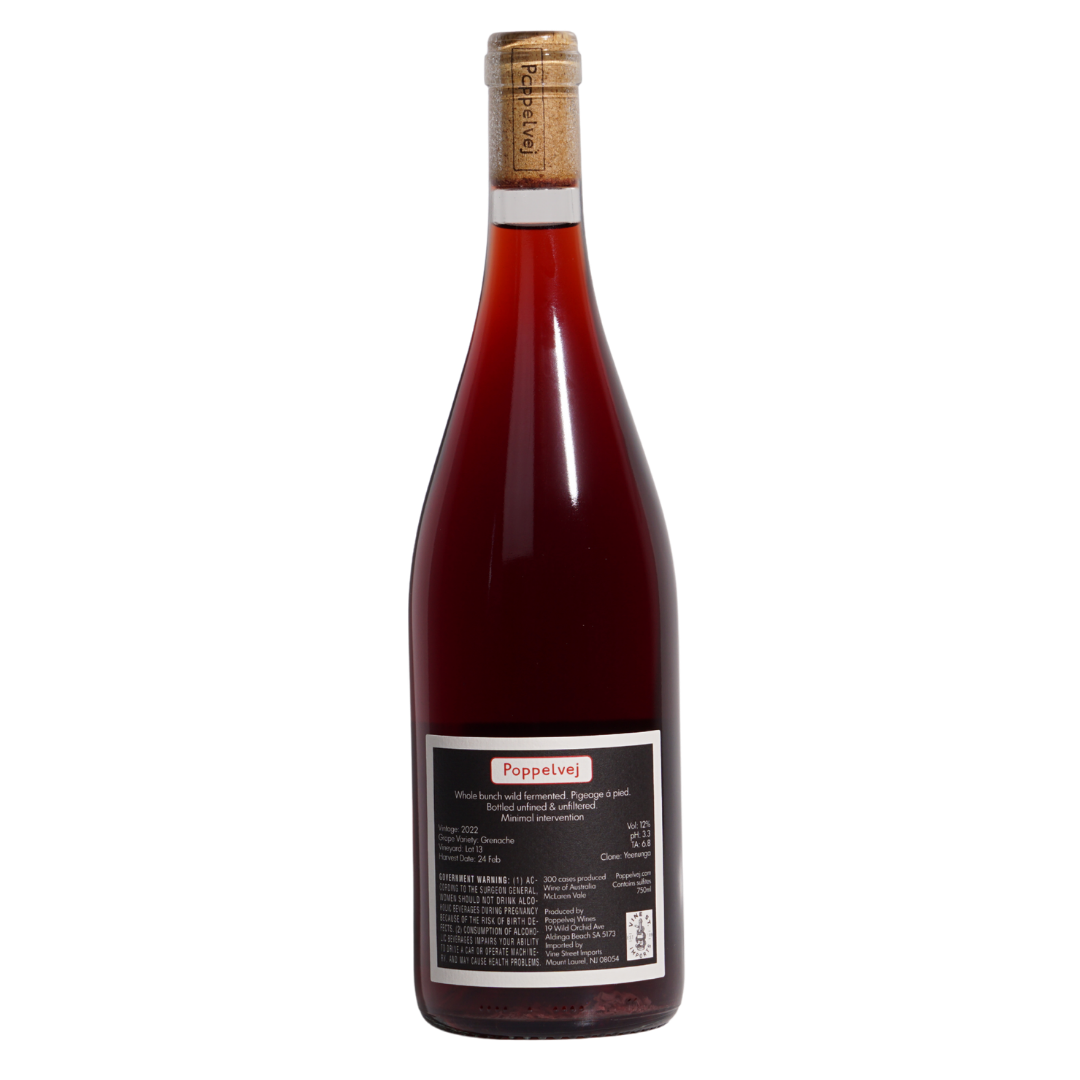 rookie grenache 2022 poppelvej wines mclaren vale natural red australia back