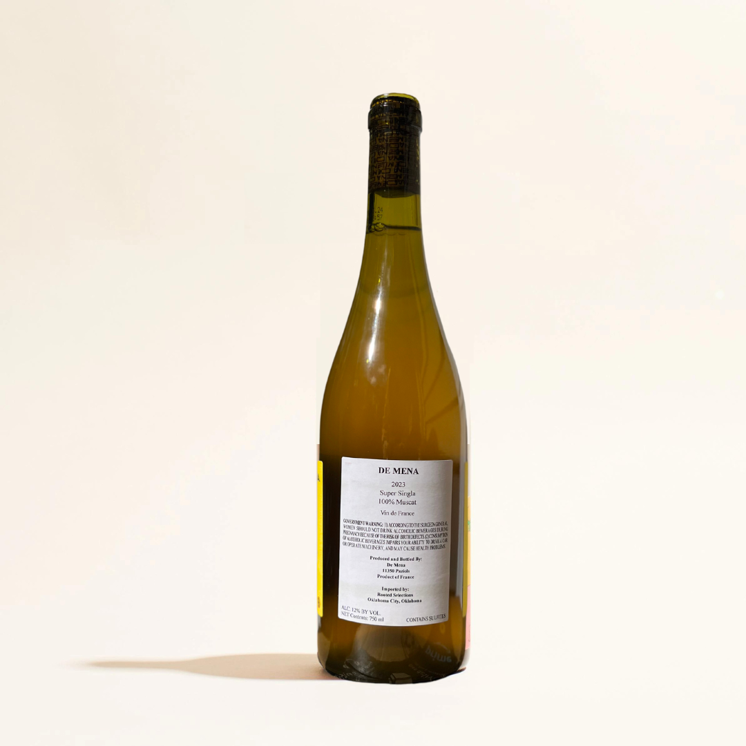 super singla de mena natural White wine Roussillon France back