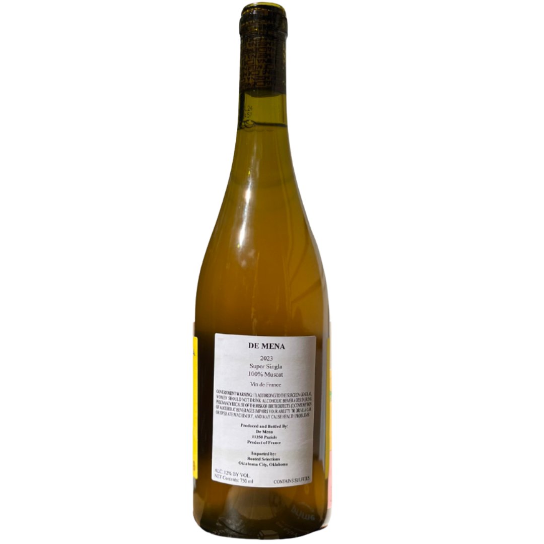 super singla de mena natural White wine Roussillon France back