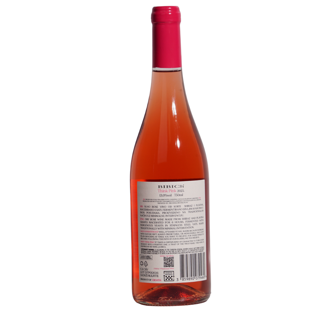 think pink dalmatia rose domaine bibich natural Rosé wine Dalmatia Croatia