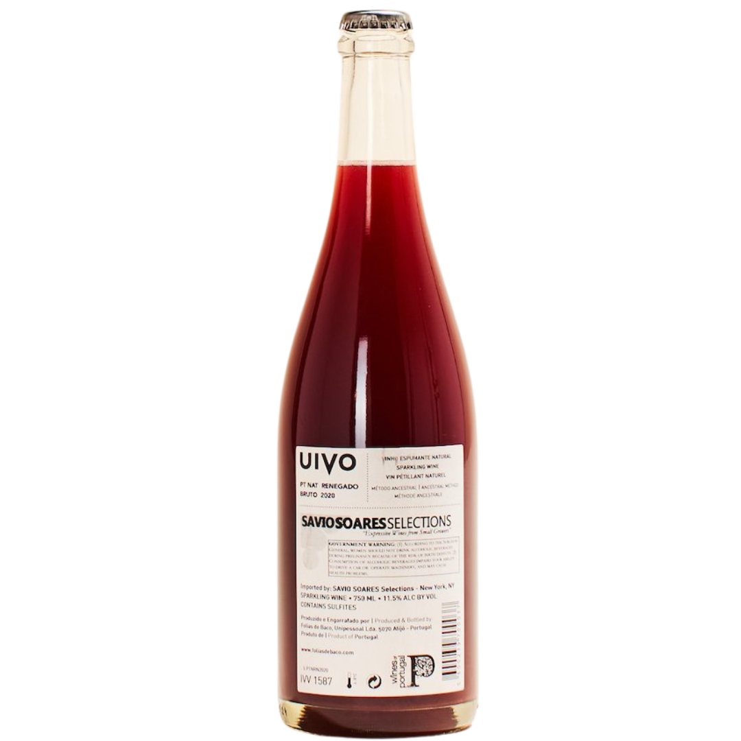 uivo pt nat renegado folias de baco natural Sparkling wine douro Portugal back