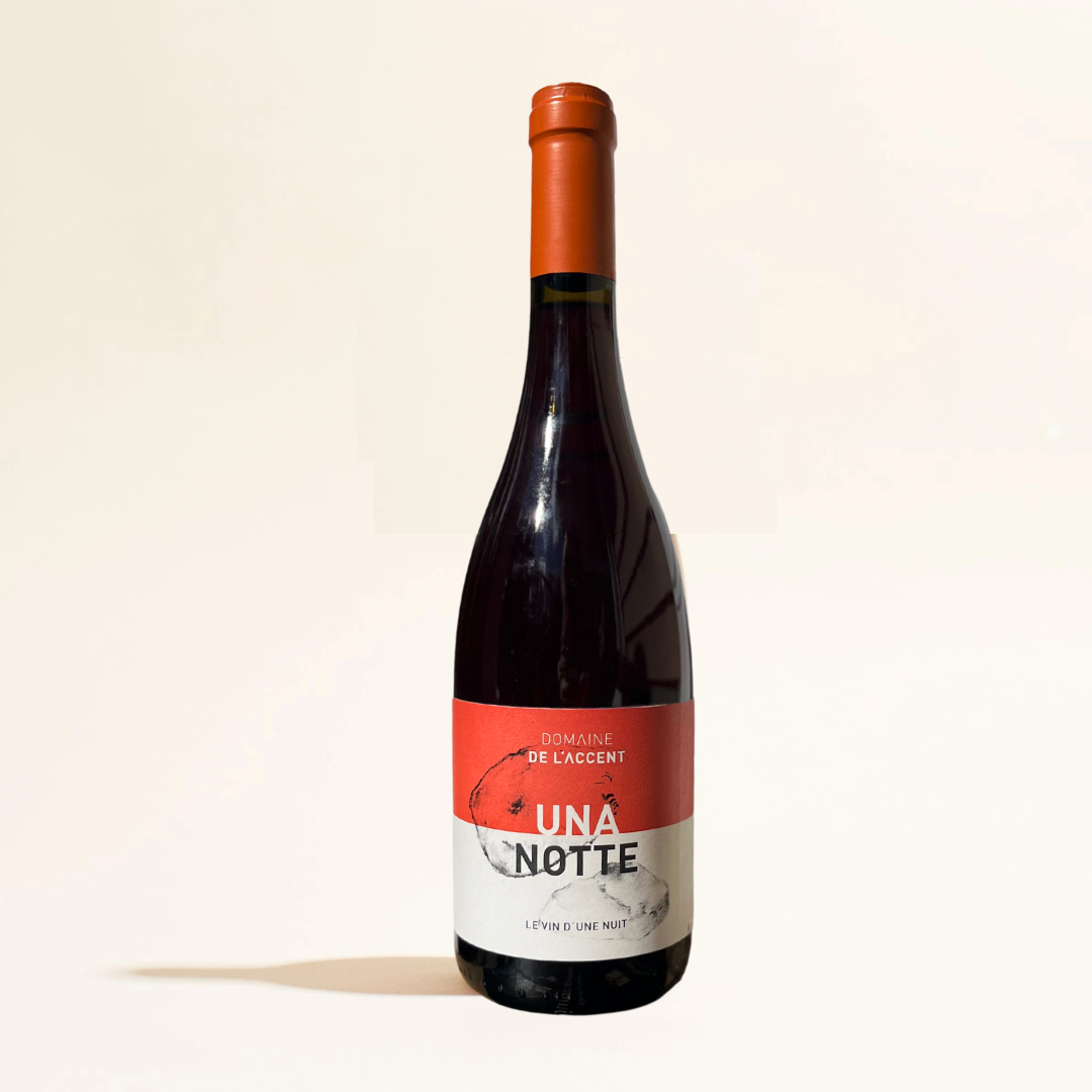 una notte domaine de laccent natural Red wine Languedoc France front