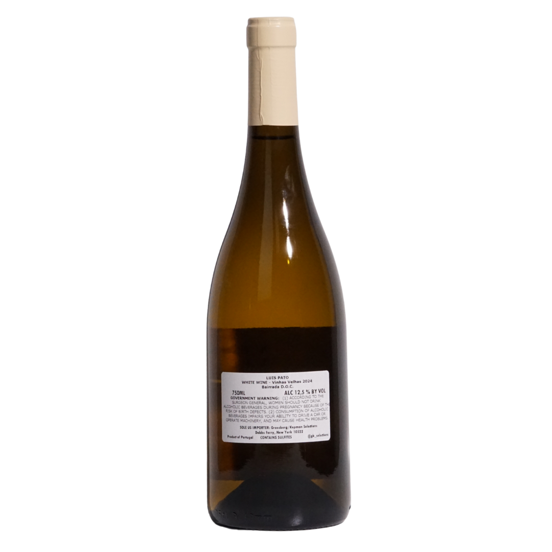 vinhas velhas white 2024 luis pato natural white portugal back